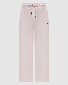 Off-White Рожеві спортивні штани з принтом 44MCH05AS26F005