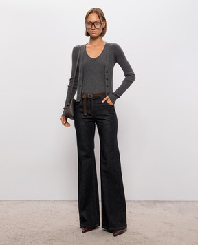 Brunello Cucinelli Черные джинсы-клеш Flared ML133P4126