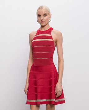 Balmain Розовое платье мини GF0R5183KJ75