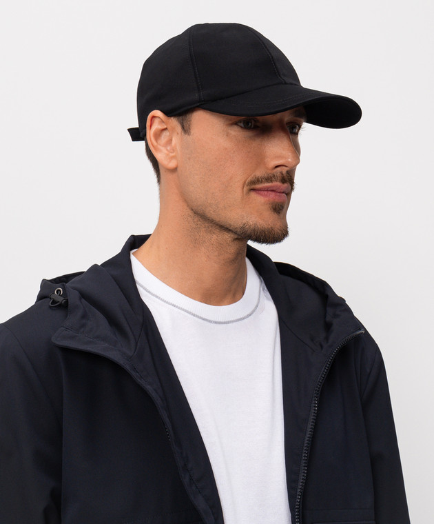 CAPOBIANCO Чорна кепка 20MC1BI00 зображення 2