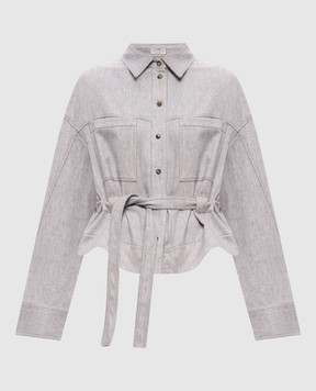 Brunello Cucinelli Серая куртка из шерсти MP549M1E06