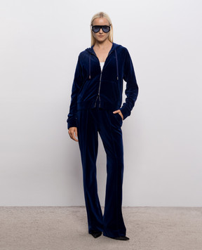 Tom Ford Сині велюрові штани PAJ180JEX154