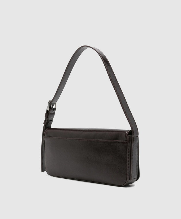 Alexander Wang Бордова шкіряна сумка з фактурним логотипом 20426K55L зображення 3