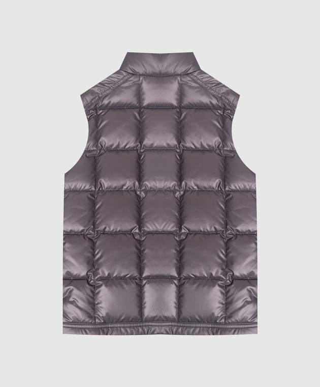 Moncler ENFANT Дитячий сірий пуховий жилет Keir Square L29541A00068597YX зображення 2