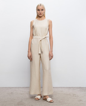 Peserico Бежевий комбінезон з льоном S02245A05435