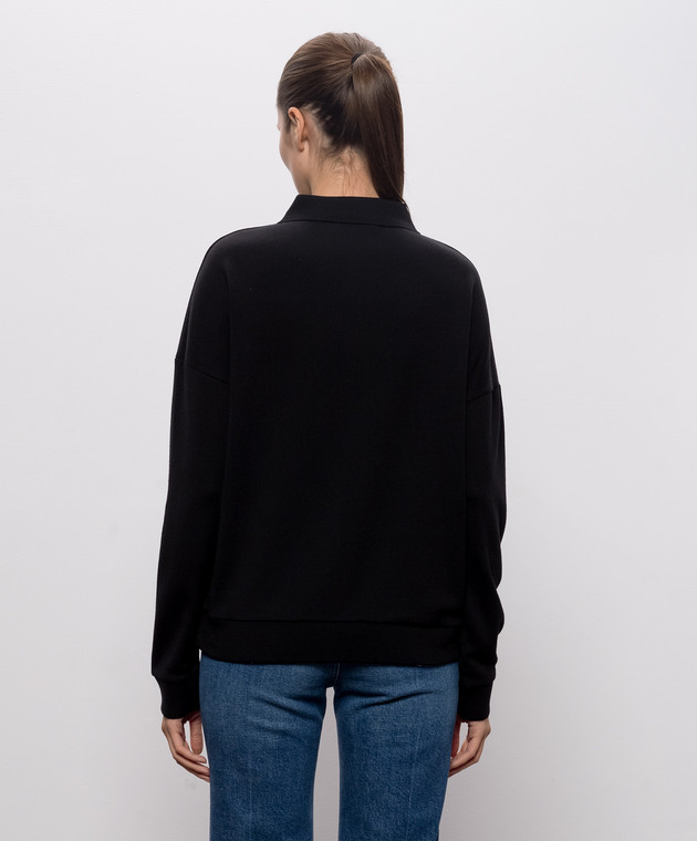 Max Mara Черный джемпер ALPACA из шерсти MXMALPACA изображение 4