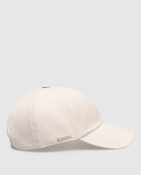 Enrico Mandelli Бежева кепка з вовни з гравіюванням логотипа CAP4014531