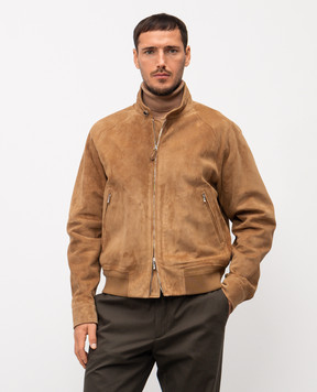 Loro Piana Коричневий замшевий бомбер Novak FAQ4127
