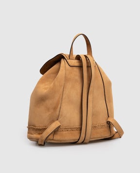 Ermanno Scervino Коричневий замшевий рюкзак з бахромою D483S308TRIFV