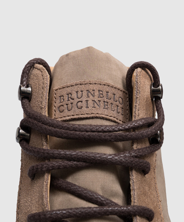 Brunello Cucinelli Коричневі комбіновані черевики Urban Outdoor MZUANRW668 зображення 5