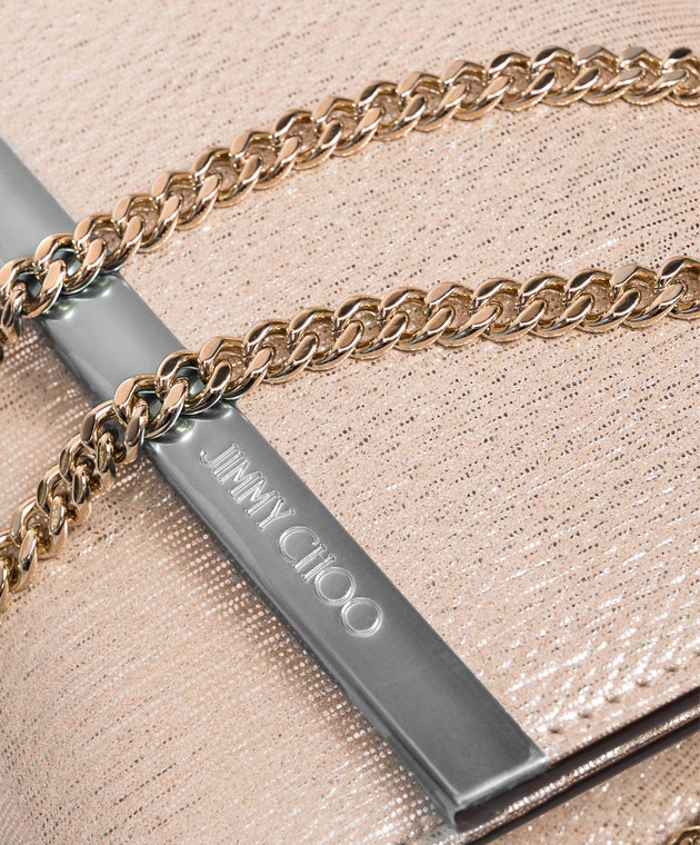 Jimmy Choo Бежевий замшевий клатч Emmie EMMIEHRK зображення 4
