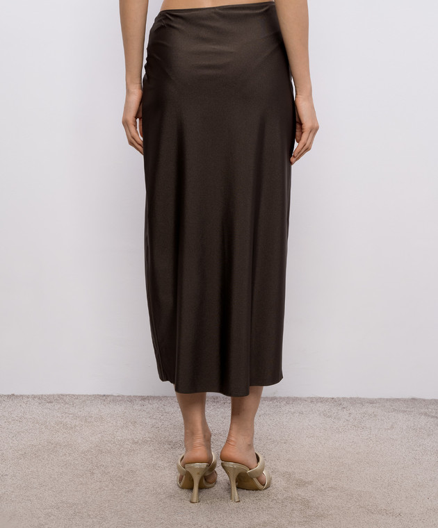 Simkhai Коричневая юбка-парео Eiana 2263053SW изображение 4