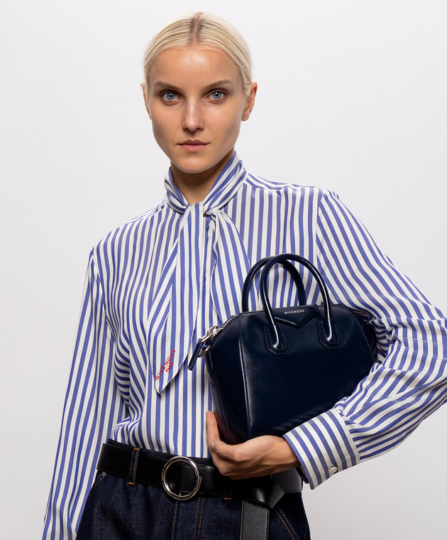 Givenchy Синяя кожаная сумка Antigona BB5148B00D изображение 2