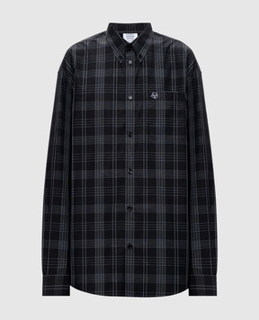 Vetements Чорна сорочка в клітинку MH27SH059BCw
