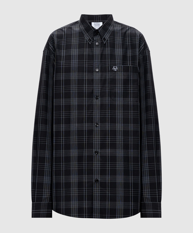 Vetements Чорна сорочка в клітинку MH27SH059BCw