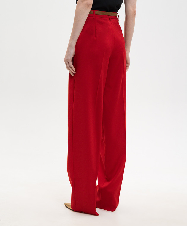 Max Mara Красные брюки MSTBACIO из шерсти MSTBACIO изображение 4