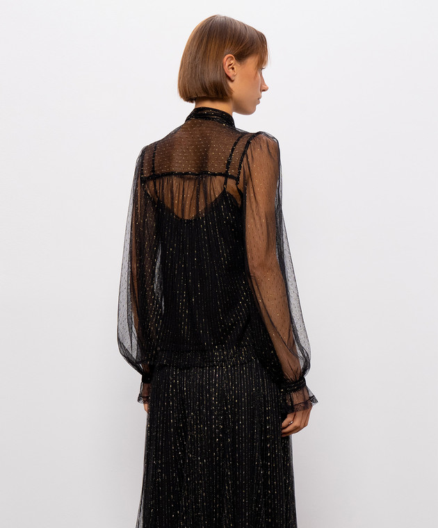 Twinset Чорна блуза з люрексом 262TT2153 зображення 4