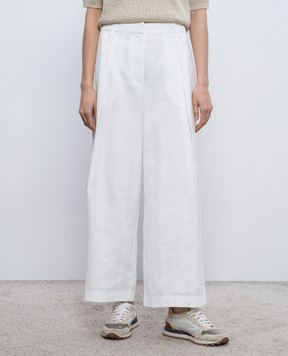 Brunello Cucinelli Білі штани з ланцюжком моніль MQ986FW999