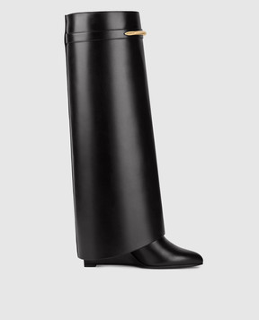 Givenchy Чорні шкіряні чоботи Shark Pinch BE703XE1J7