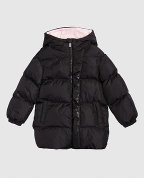 Off-White Детская черная куртка с логотипом 44GEJ001F5F001