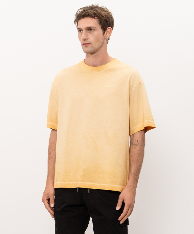 Off-White Желтая футболка Rugs Arrow 44MAA120F26J00X изображение 3