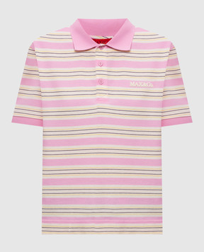 Max & Co Розовое поло MANDARE в полоску MCOMANDARE