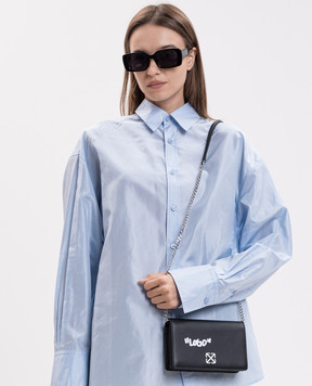 Off-White Черная кожаная сумка кросс-боди OWWNR04F26LT01