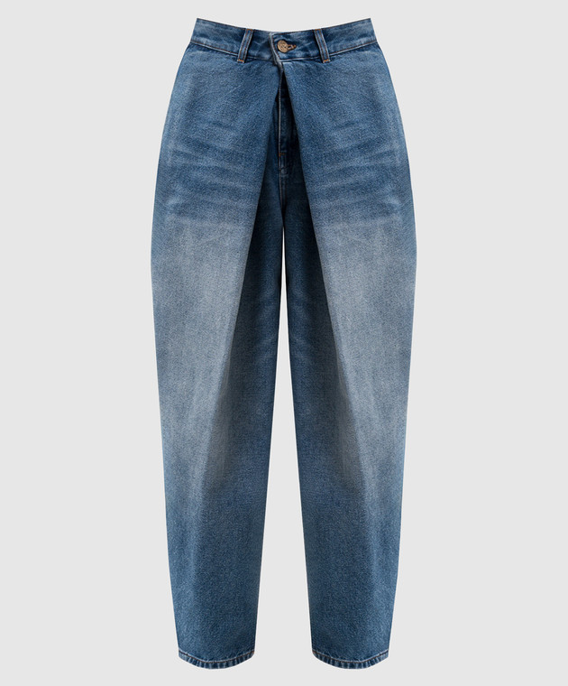 Balmain Сині джинси з ефектом потертості HF1MH060DG26