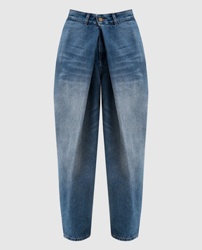 Balmain Сині джинси з ефектом потертості HF1MH060DG26