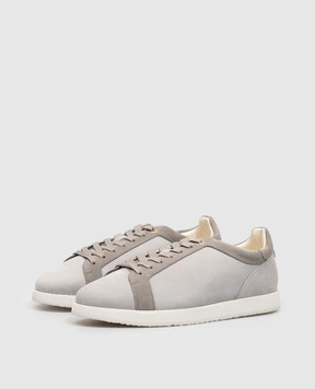 Brunello Cucinelli Серые кеды из нубука MZUKREM356