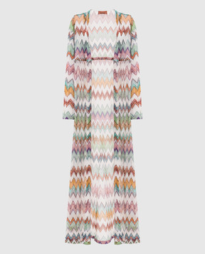 Missoni Белая накидка в брендовый узор MS26SQ0SBR014K