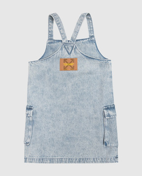 Off-White Дитячий блакитний джинсовий сарафан 44GYM007S26D001