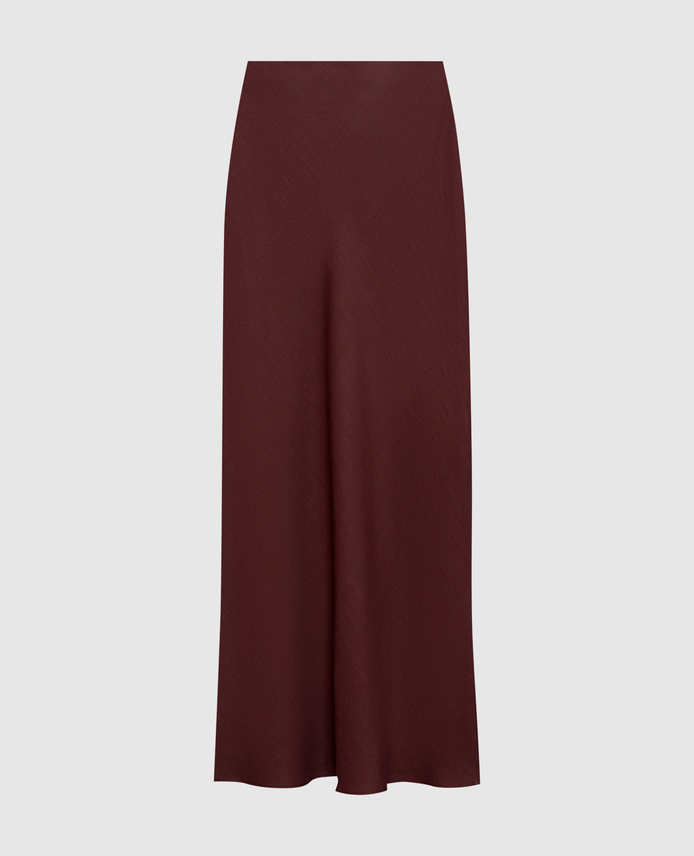 Бордовая юбка с льном