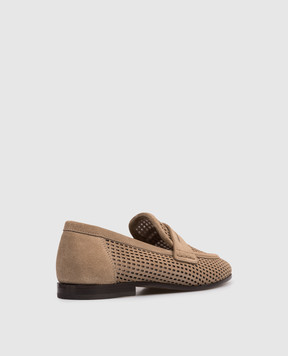 Brunello Cucinelli Коричневі замшеві лофери MZDVC3182