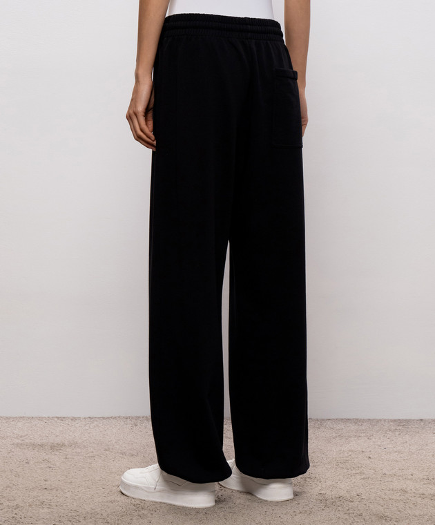 Palm Angels Черные спортивные брюки с принтом логотипа PAMCH001FL002w изображение 4