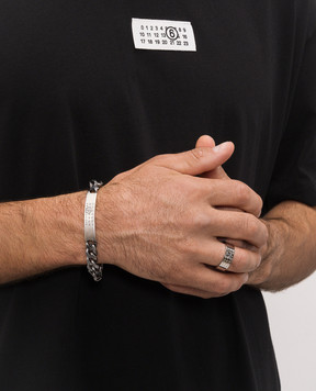 Maison Margiela MM6 Серебристый браслет-цепь с гравировкой логотипа SM6UY0049SV0235