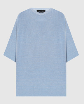 Fabiana Filippi Блакитна футболка з люрексом MAD276F485M220