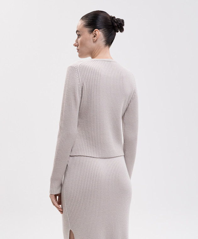 Allude Бежевий кардиган з вовни та кашеміру 26517080 зображення 4