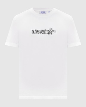 Off-White Біла футболка з принтом 44MAA027S26J007