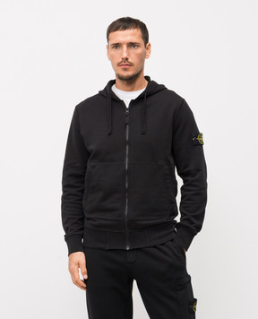 Stone Island Чорна спортивна куртка з логотипом K2S156100061S0051
