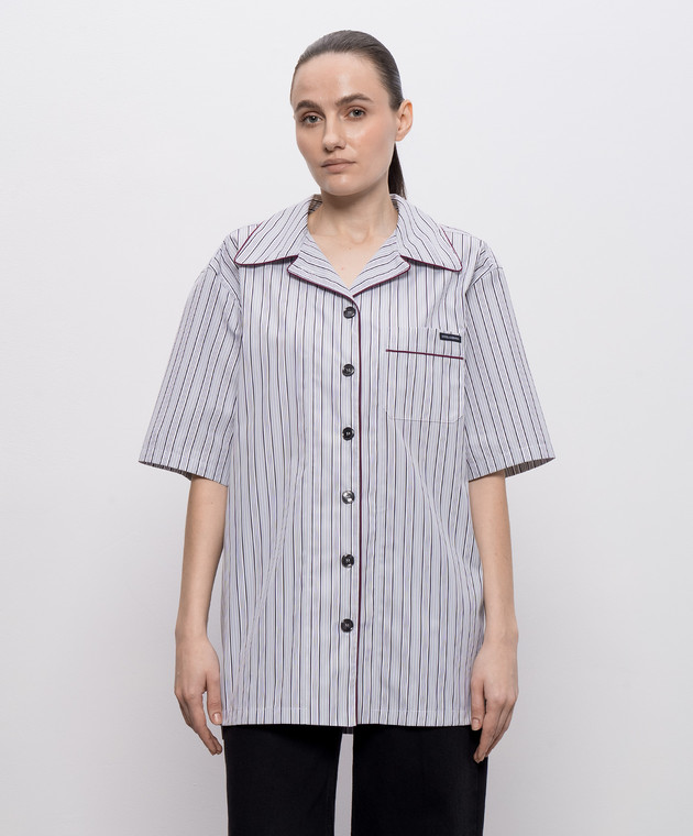 Dolce&Gabbana Сіра сорочка в смужку F5U31TFR51X зображення 2