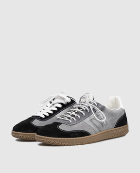 Balmain Серые замшевые кроссовки Swan GM1VI360LGVO