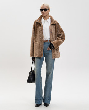 Babe Pay Pls Коричнева двостороння дублянка 2323PRADO