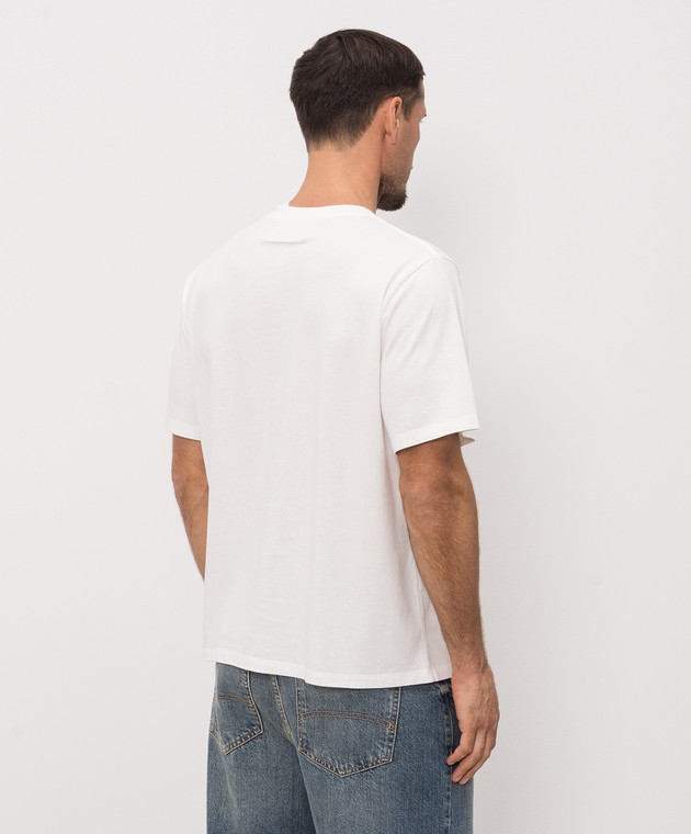 Maison Margiela MM6 Біла футболка з принтом SH0GC0075M20050 зображення 4