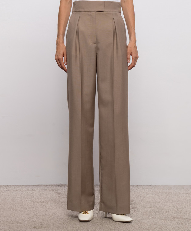 Valentino Коричневые брюки с шерстью 9B3RB766A6D изображение 3