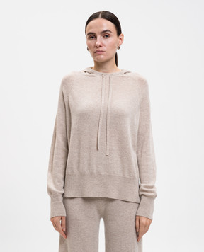 Allude Бежево худи из шерсти и кашемира 25517701