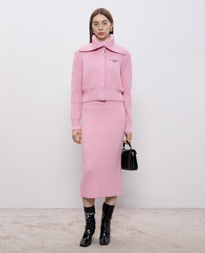 Givenchy Розовый кардиган с шерстью альпаки с логотипом BWK00K4ZSM