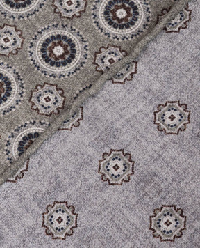 Brunello Cucinelli Зеленый двухсторонний платок-паше из шелка MI8980091