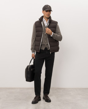 Brunello Cucinelli Кардиган кольору хакі з кашеміру M22203806