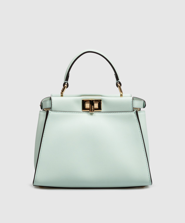 Fendi Зеленая кожаная сумка Peekaboo 8BN244AWQ8